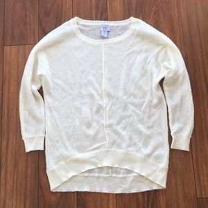 Light weight white tunic sweater